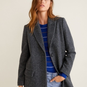 Textured wool blazer